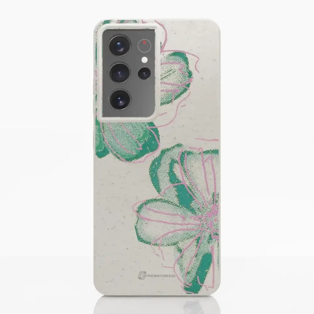 PC3D Compostable Phone Case Design Double Line Flower - Image 26