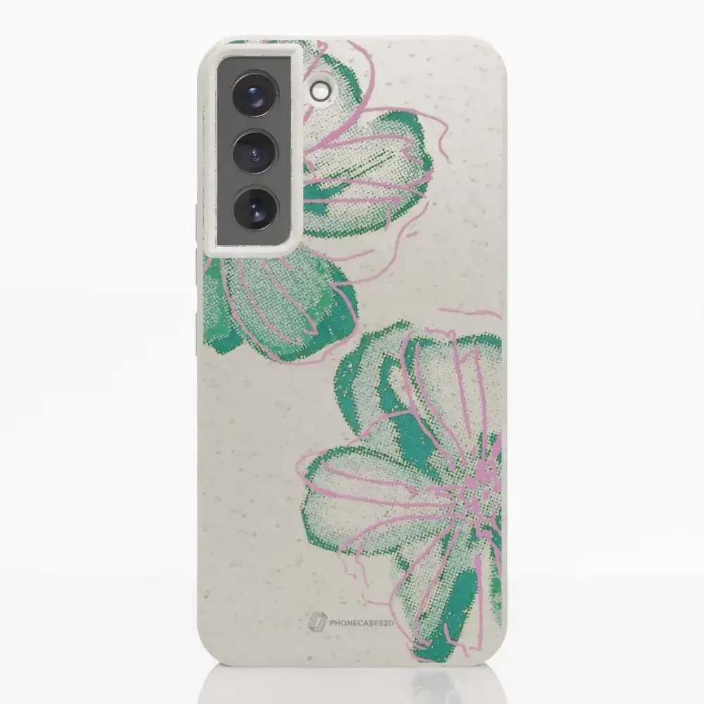PC3D Compostable Phone Case Design Double Line Flower - Image 28