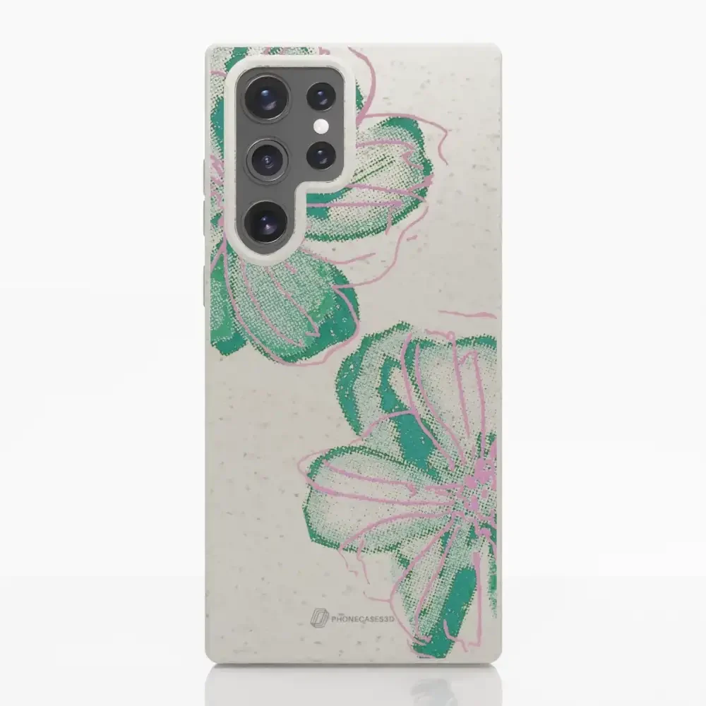 PC3D Compostable Phone Case Design Double Line Flower - Image 29
