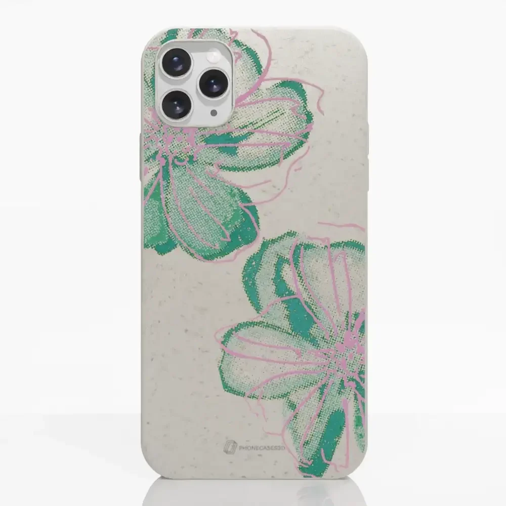 PC3D Compostable Phone Case Design Double Line Flower - Image 3