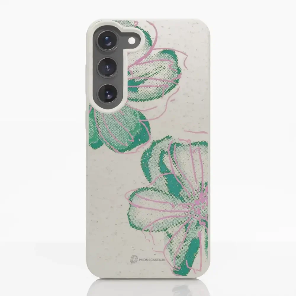 PC3D Compostable Phone Case Design Double Line Flower - Image 31