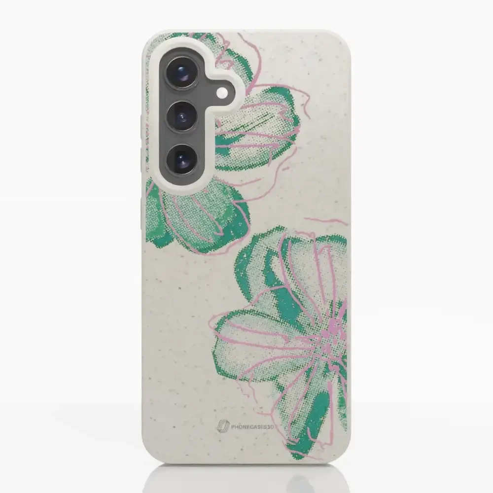 PC3D Compostable Phone Case Design Double Line Flower - Image 33