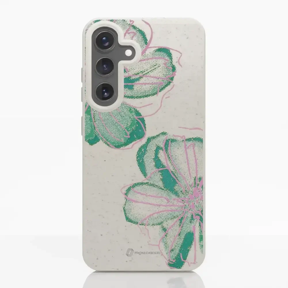 PC3D Compostable Phone Case Design Double Line Flower - Image 37