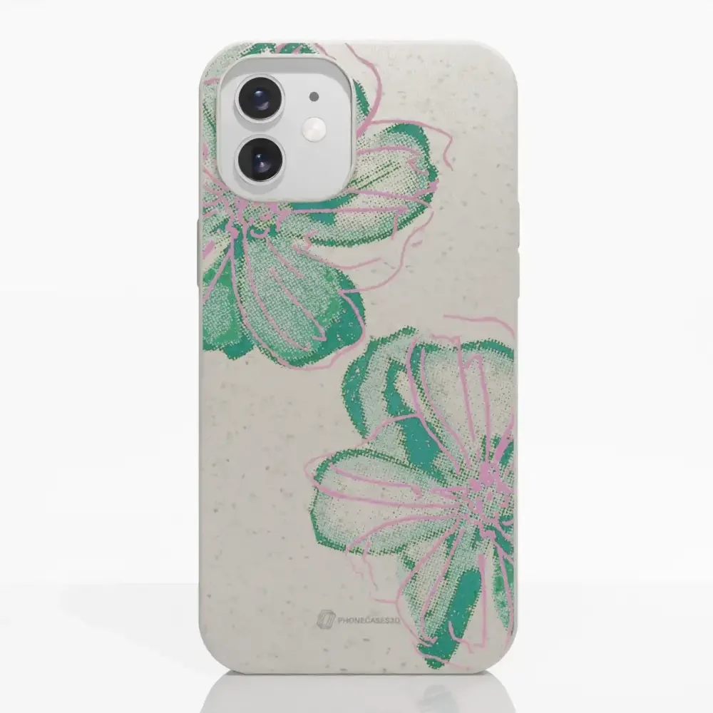 PC3D Compostable Phone Case Design Double Line Flower - Image 4