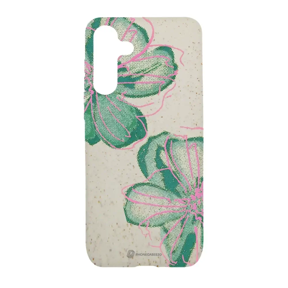 PC3D Compostable Phone Case Design Double Line Flower - Image 44