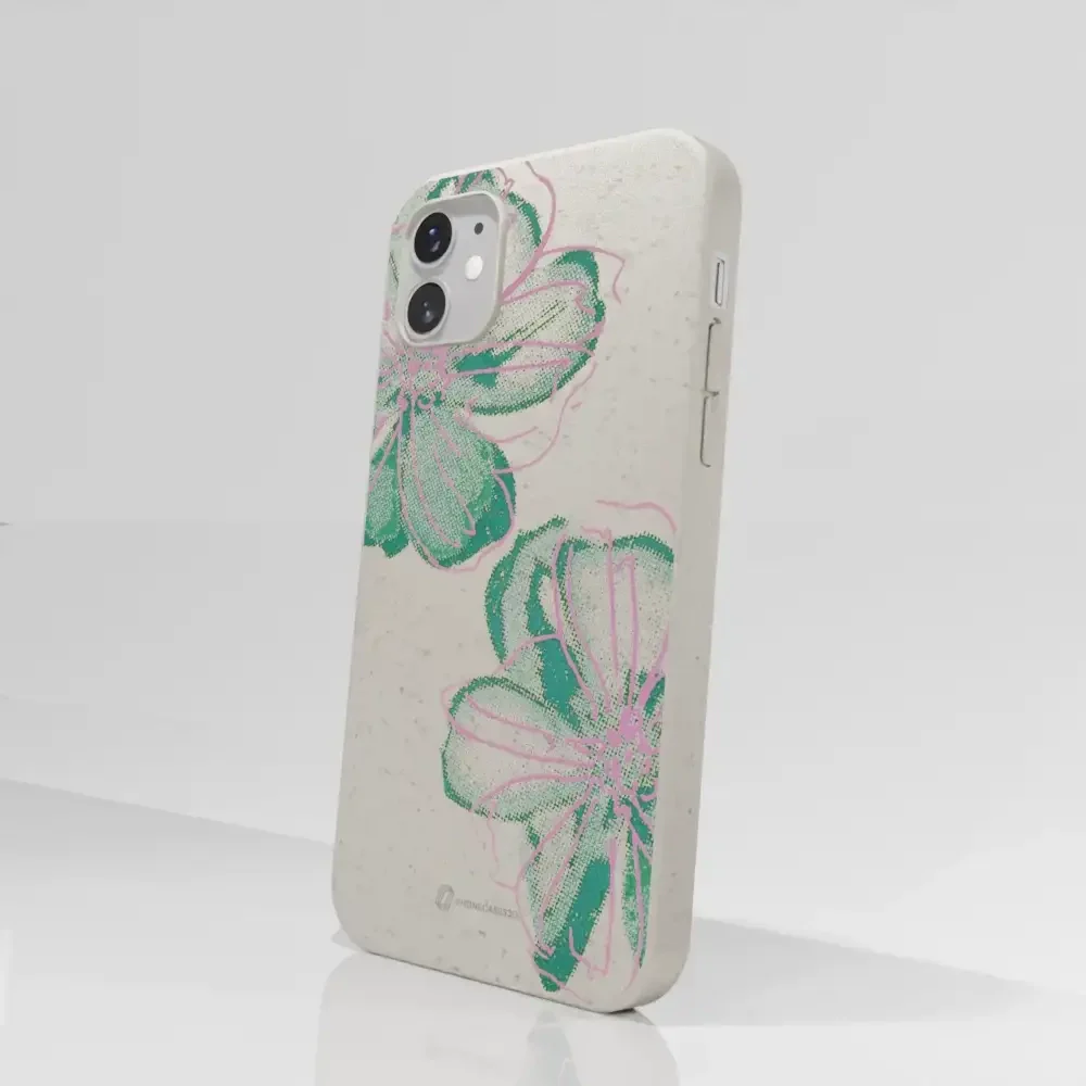 PC3D Compostable Phone Case Design Double Line Flower - Image 45