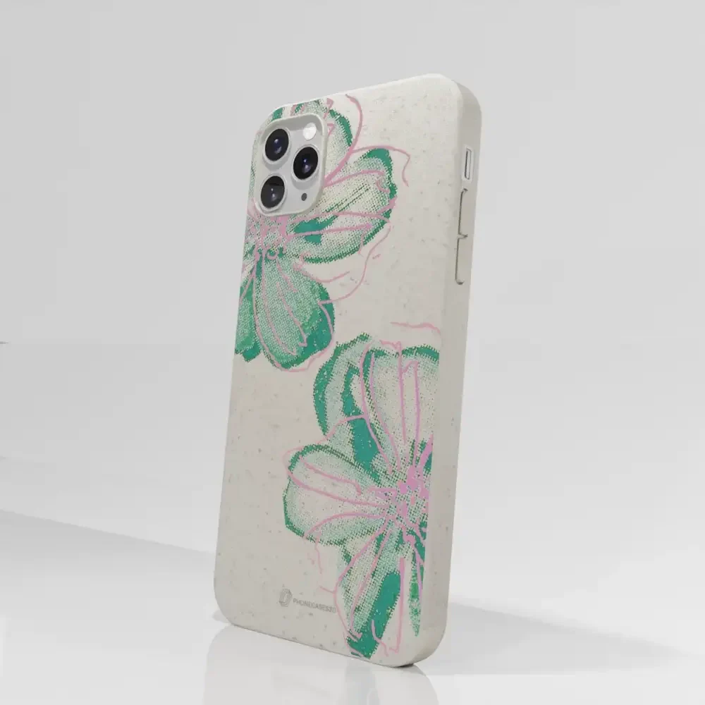 PC3D Compostable Phone Case Design Double Line Flower - Image 47