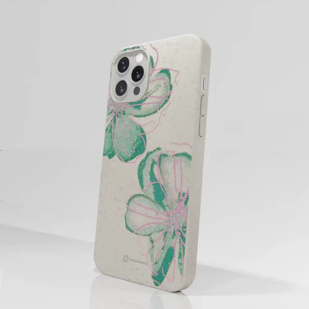 PC3D Compostable Phone Case Design Double Line Flower - Image 49