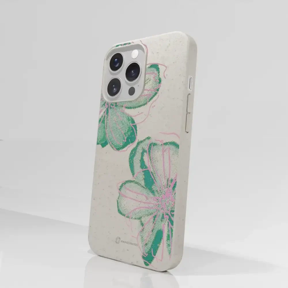 PC3D Compostable Phone Case Design Double Line Flower - Image 52