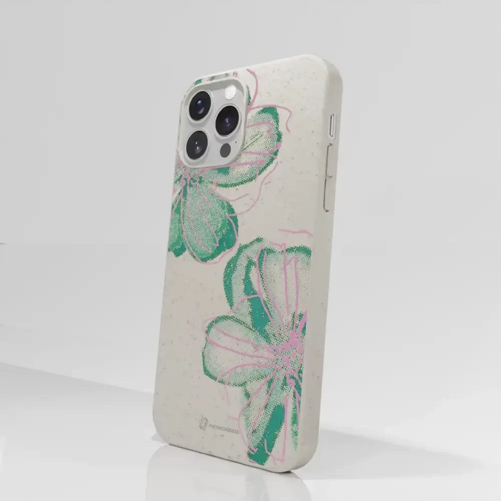 PC3D Compostable Phone Case Design Double Line Flower - Image 53