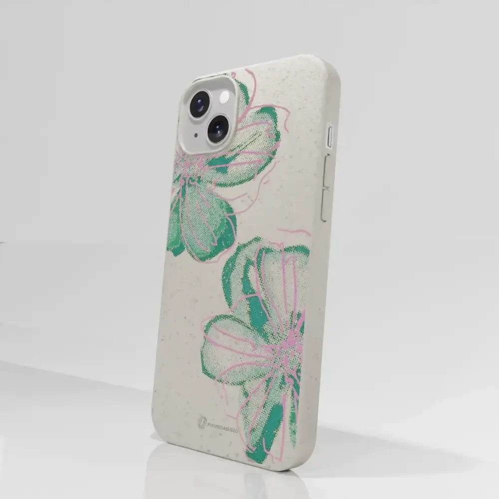 PC3D Compostable Phone Case Design Double Line Flower - Image 55