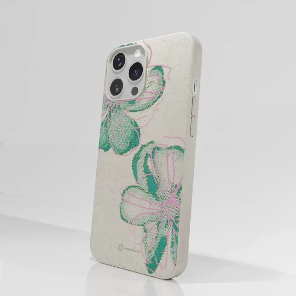 PC3D Compostable Phone Case Design Double Line Flower - Image 56