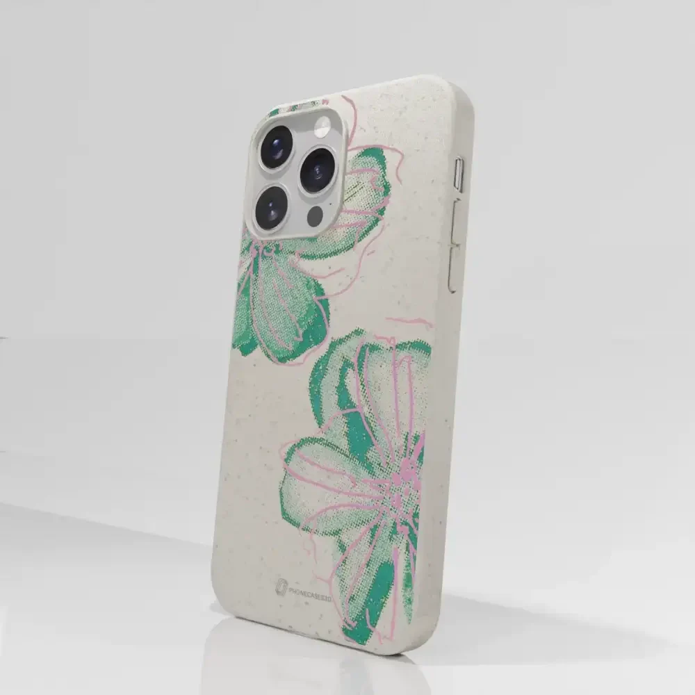 PC3D Compostable Phone Case Design Double Line Flower - Image 57