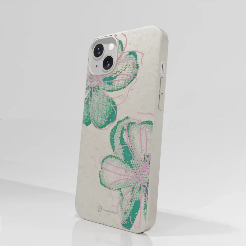 PC3D Compostable Phone Case Design Double Line Flower - Image 59