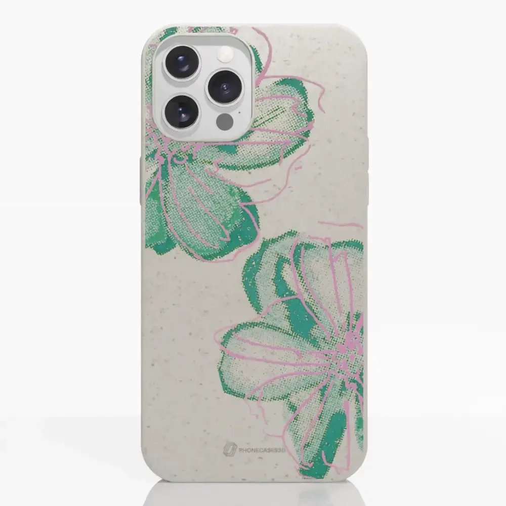 PC3D Compostable Phone Case Design Double Line Flower - Image 6