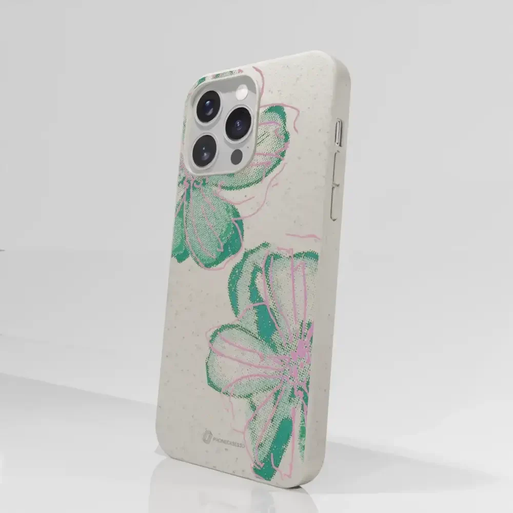 PC3D Compostable Phone Case Design Double Line Flower - Image 61