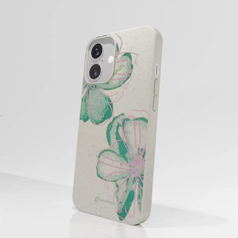PC3D Compostable Phone Case Design Double Line Flower - Image 62