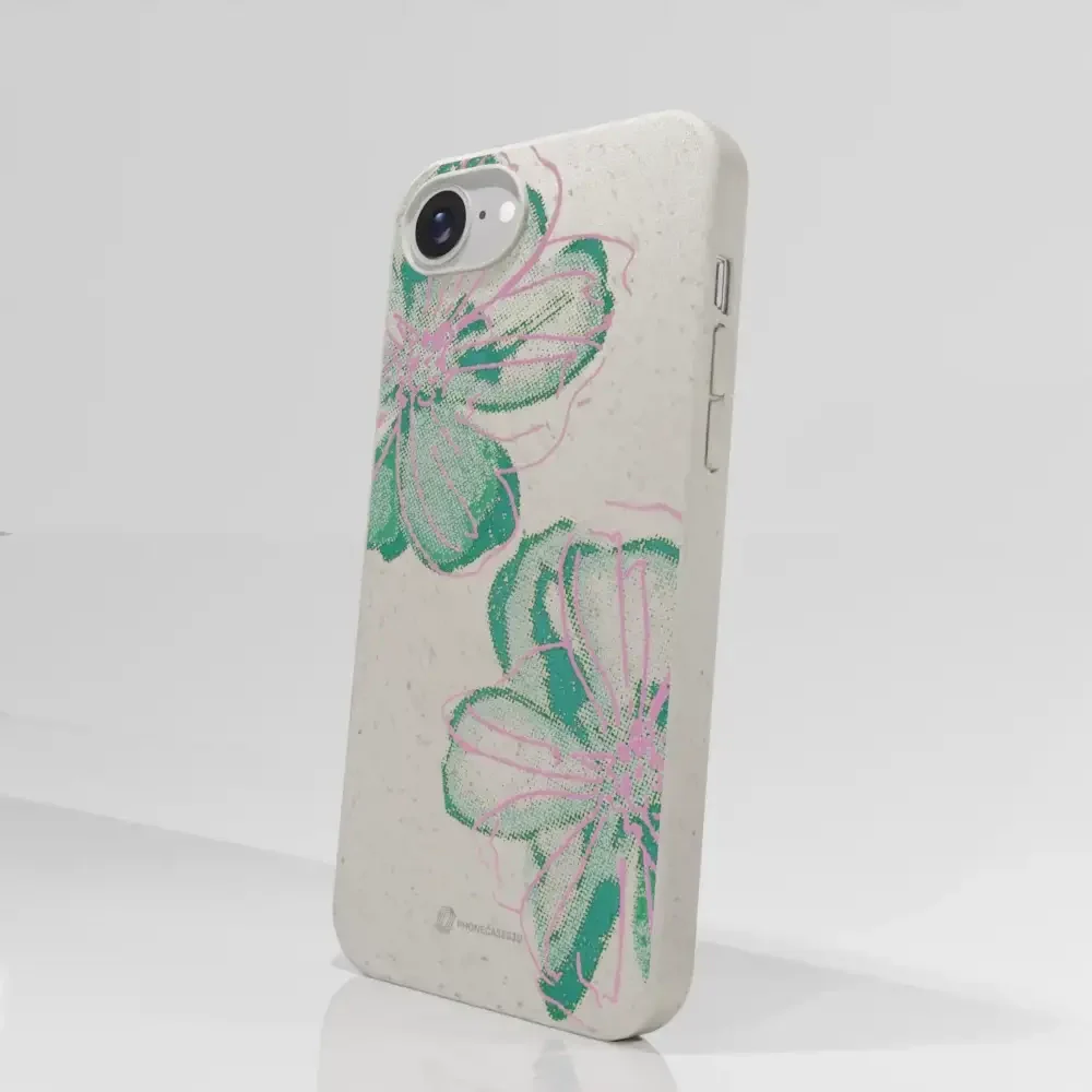 PC3D Compostable Phone Case Design Double Line Flower - Image 63
