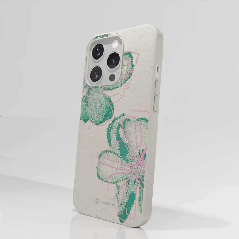 PC3D Compostable Phone Case Design Double Line Flower - Image 65