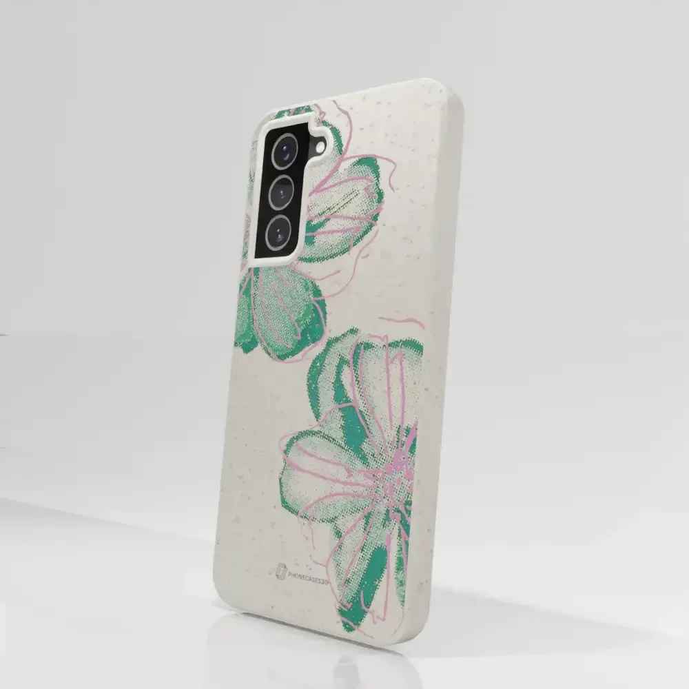 PC3D Compostable Phone Case Design Double Line Flower - Image 67