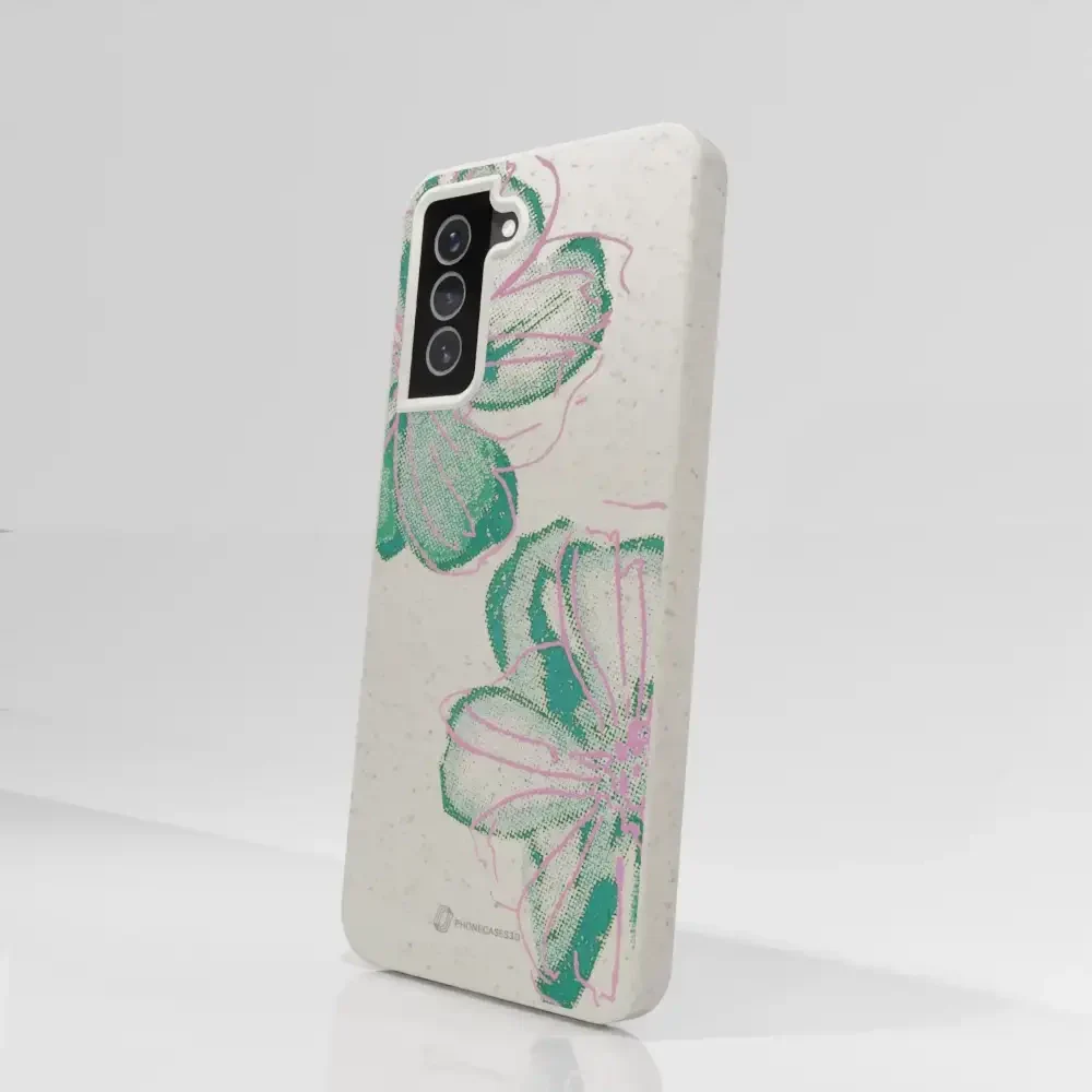 PC3D Compostable Phone Case Design Double Line Flower - Image 68