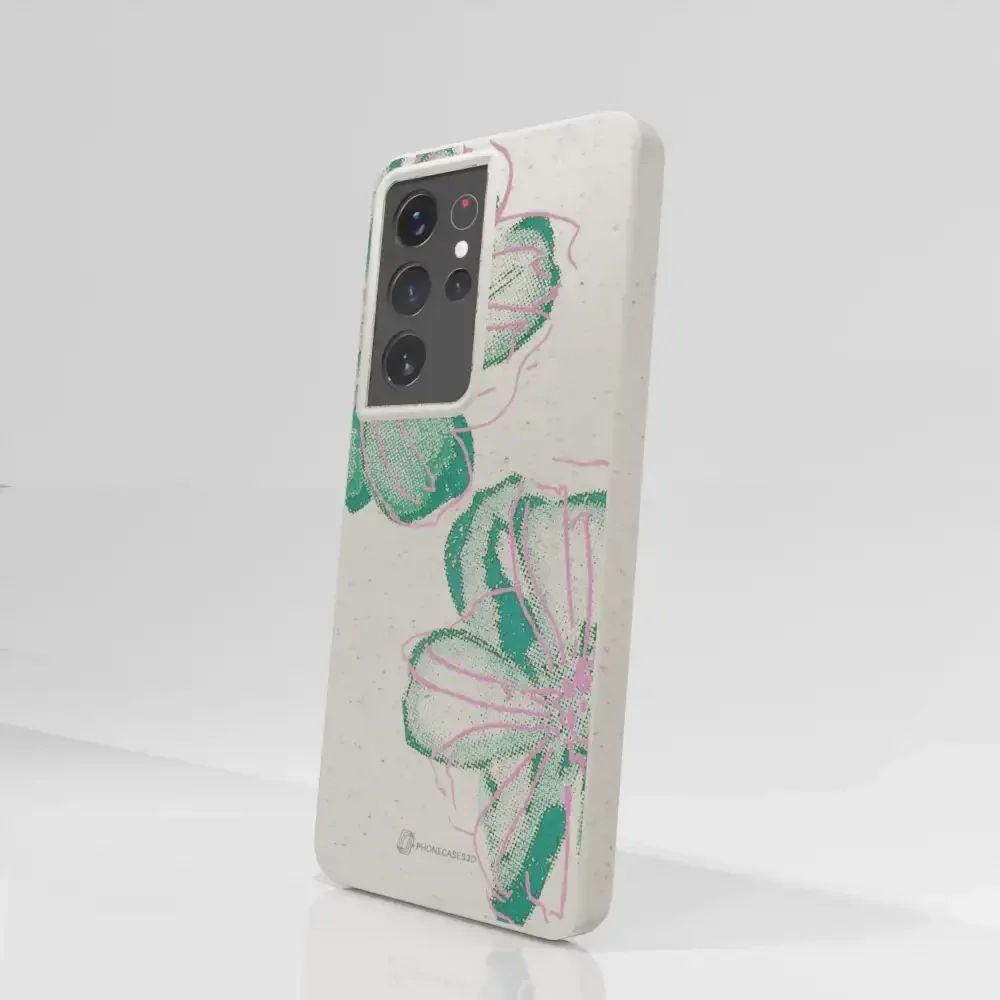 PC3D Compostable Phone Case Design Double Line Flower - Image 69
