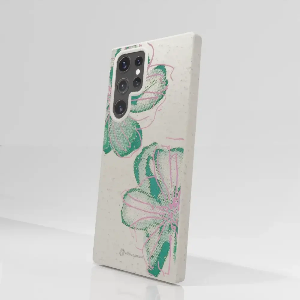 PC3D Compostable Phone Case Design Double Line Flower - Image 72