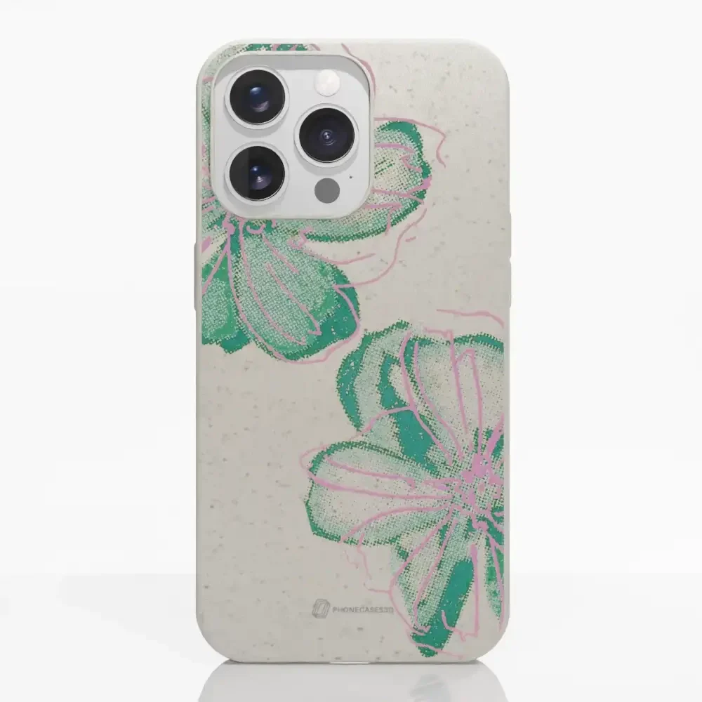 PC3D Compostable Phone Case Design Double Line Flower - Image 8