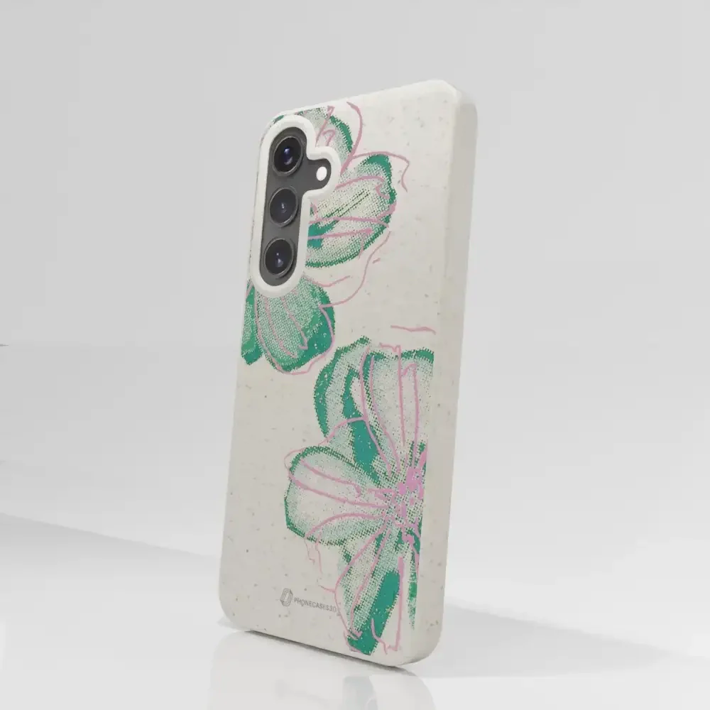 PC3D Compostable Phone Case Design Double Line Flower - Image 80