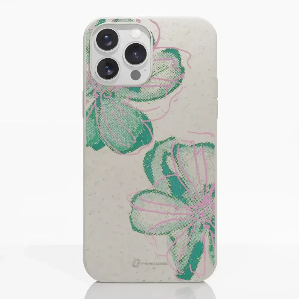 PC3D Compostable Phone Case Design Double Line Flower - Image 9