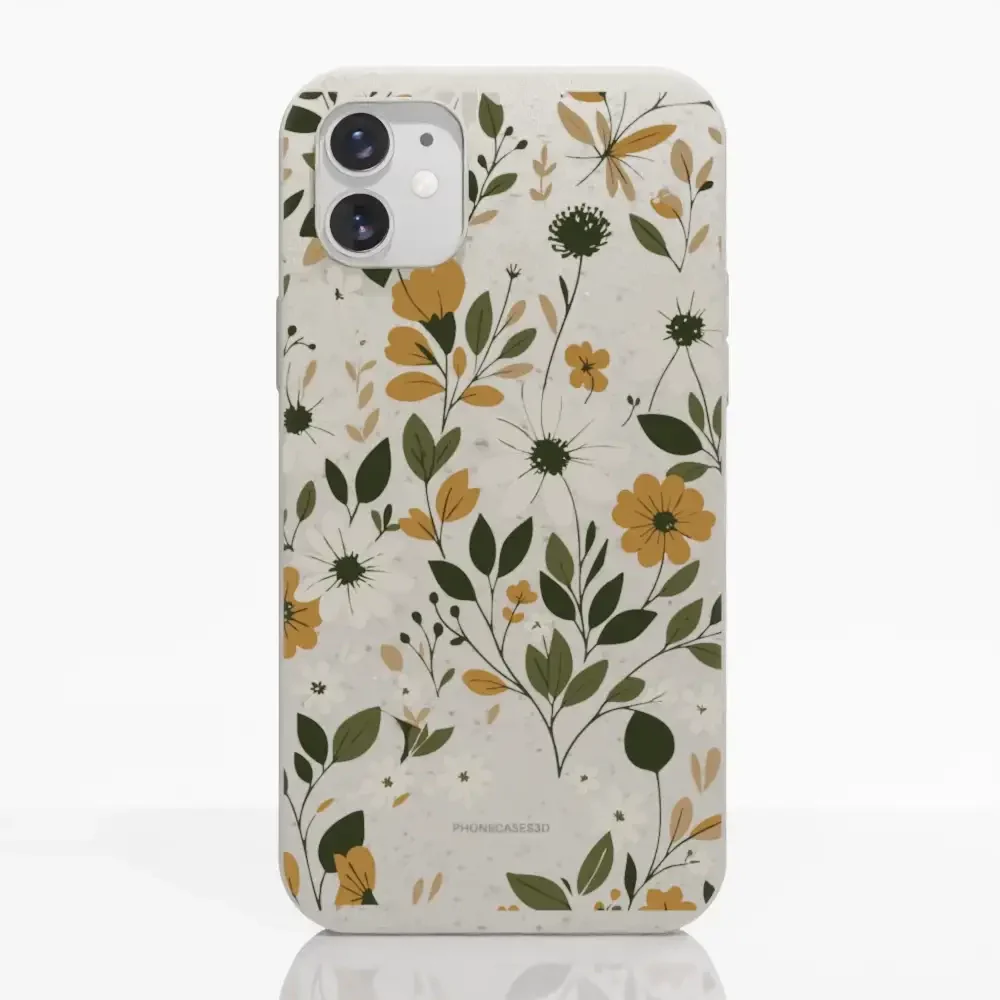 PC3D Compostable Phone Case Design Autumn Flowers