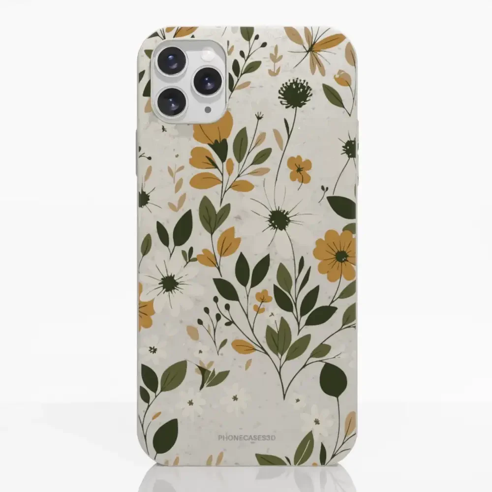 PC3D Compostable Phone Case Design Autumn Flowers - Image 3