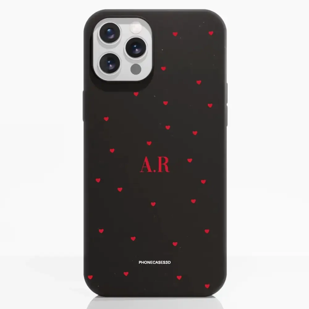 PC3D Compostable Phone Case Design Love Dots + Initials - Image 4