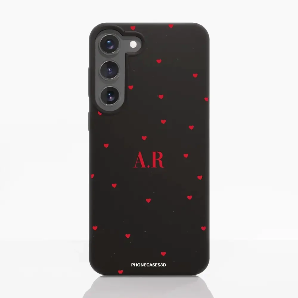 PC3D Compostable Phone Case Design Love Dots + Initials - Image 40