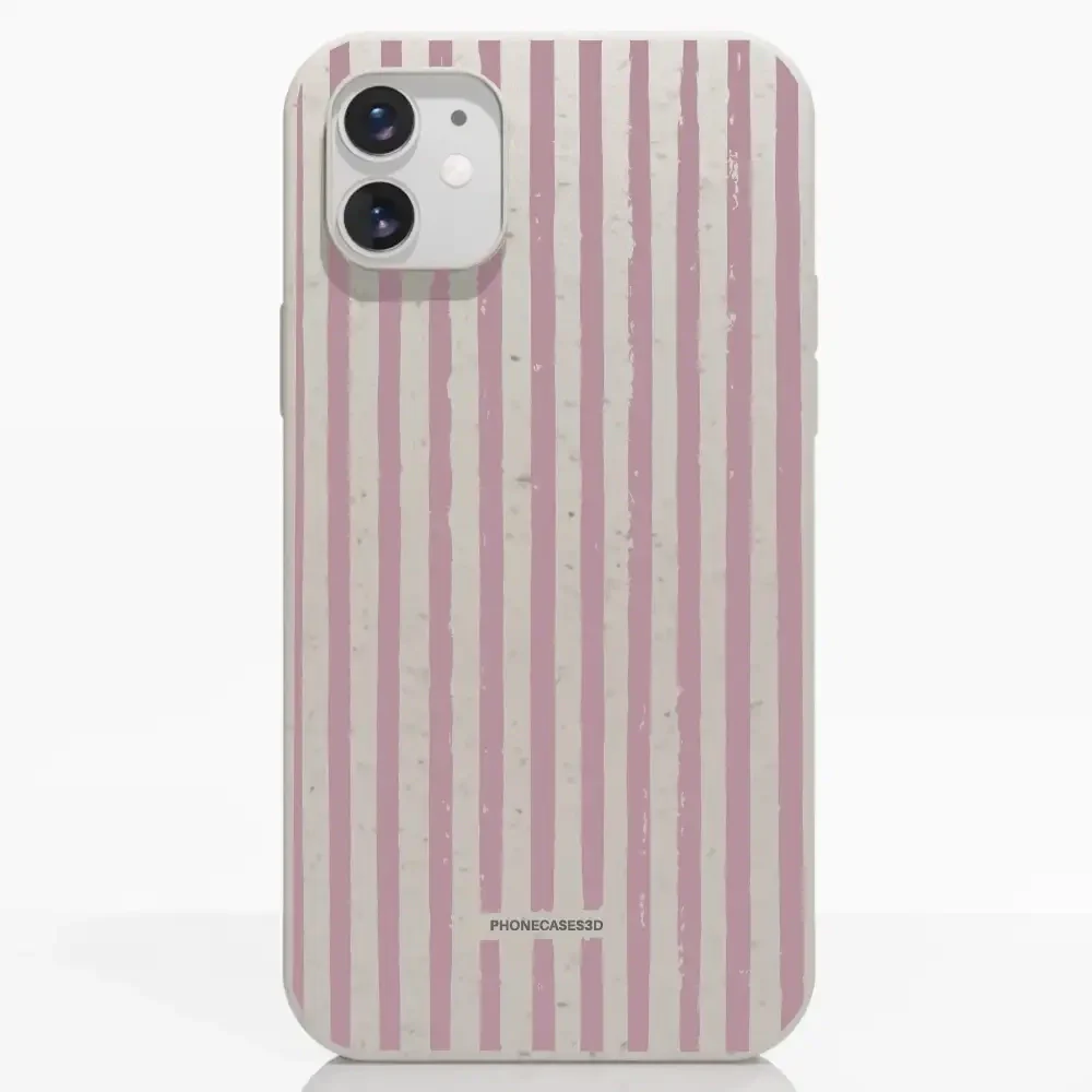 PC3D Compostable Phone Case Design Mauve Lines