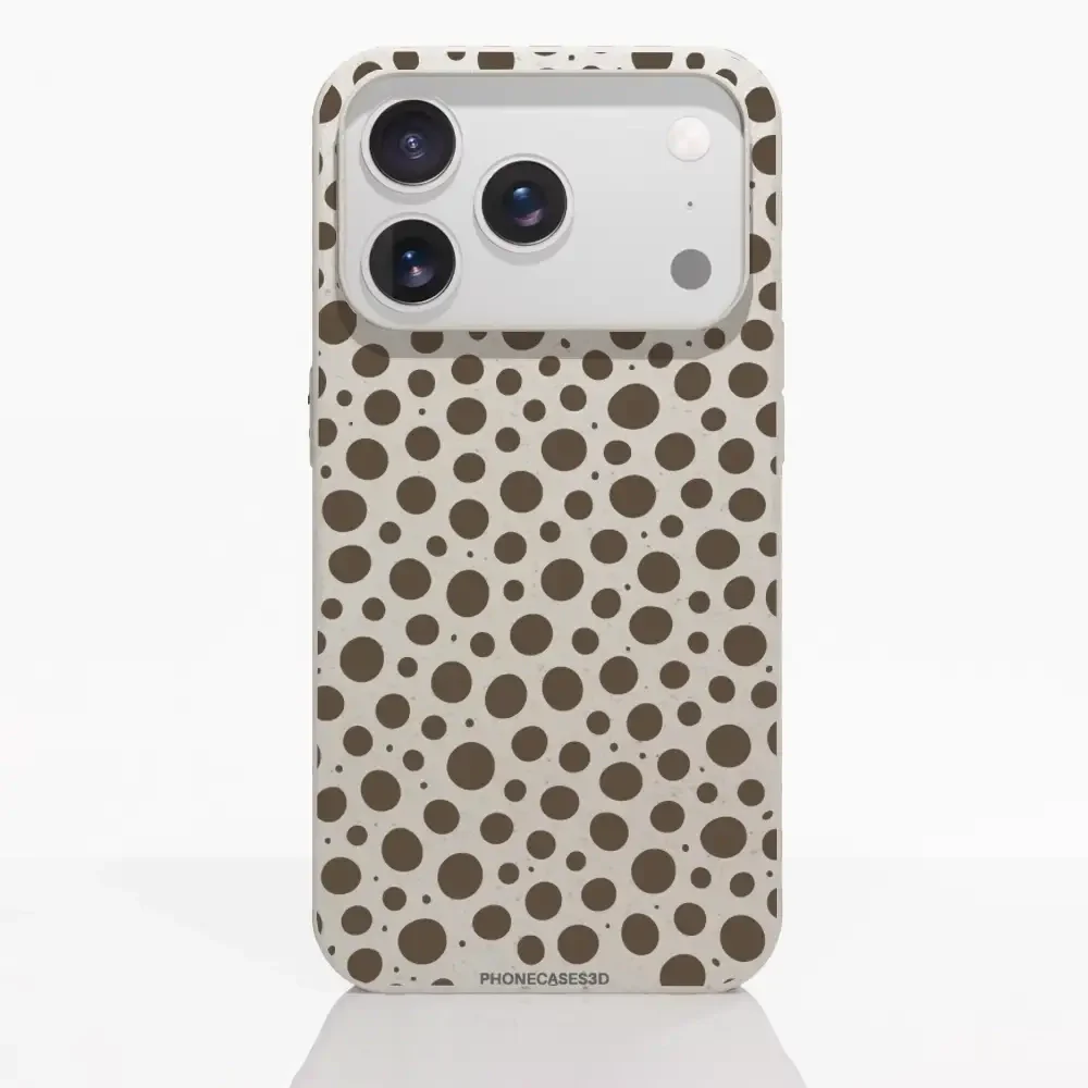 PC3D Compostable Phone Case Design Mocha Dots - Image 25