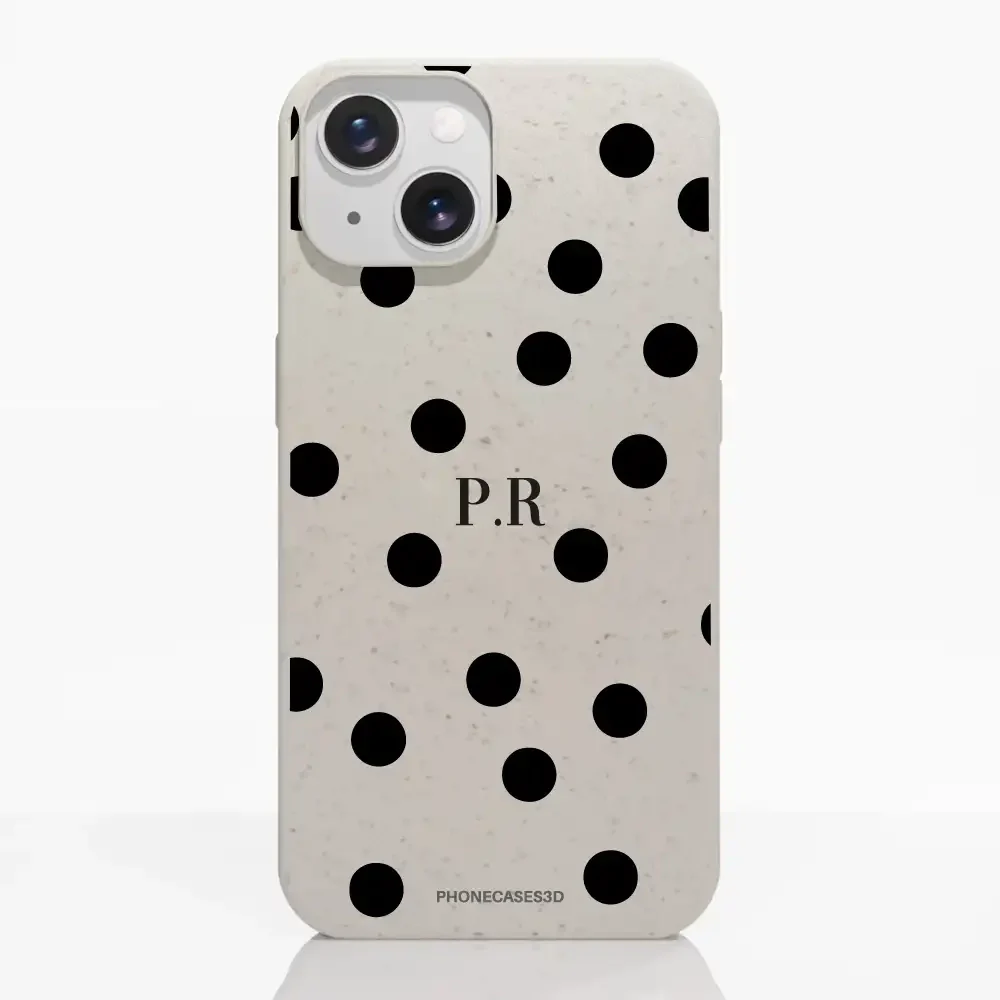 PC3D Compostable Phone Case Design Mono Dots + Initials - Image 15
