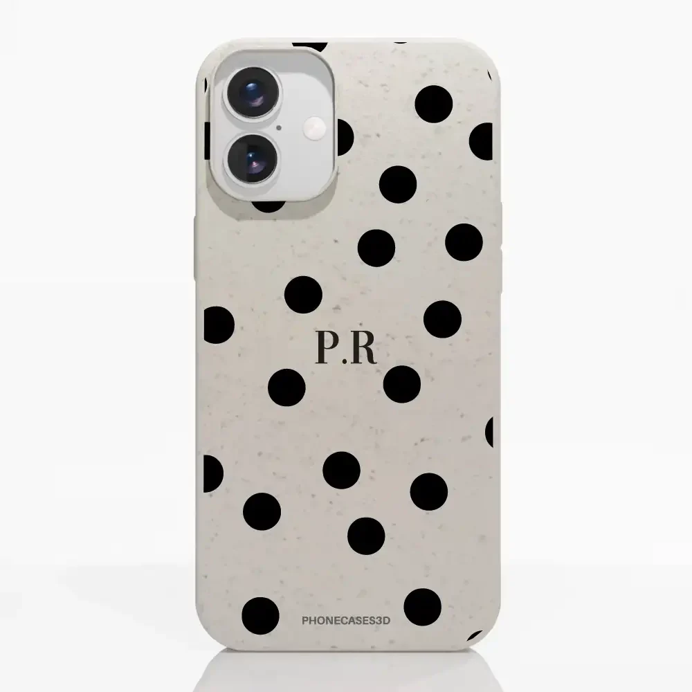 PC3D Compostable Phone Case Design Mono Dots + Initials - Image 20