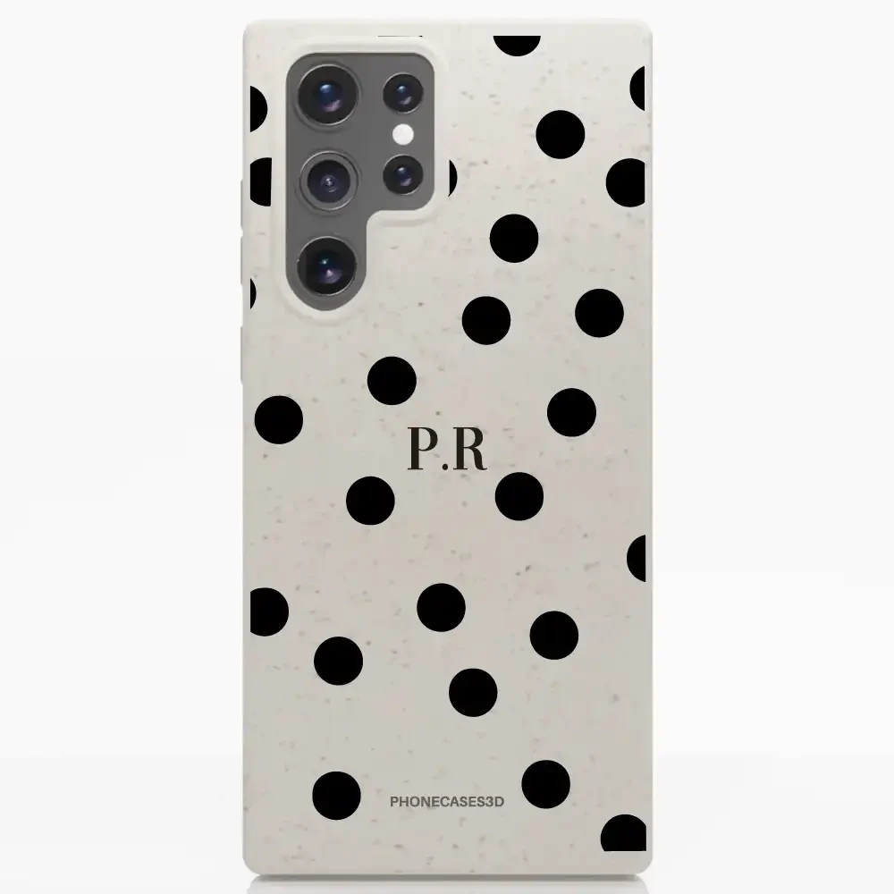 PC3D Compostable Phone Case Design Mono Dots + Initials - Image 33