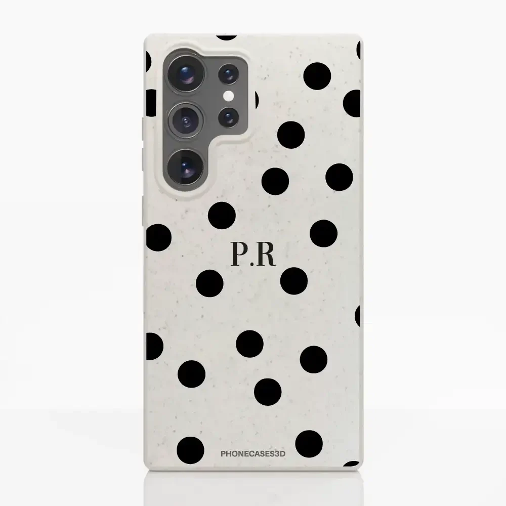 PC3D Compostable Phone Case Design Mono Dots + Initials - Image 39