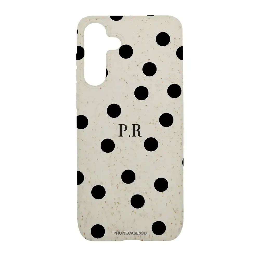 PC3D Compostable Phone Case Design Mono Dots + Initials - Image 48