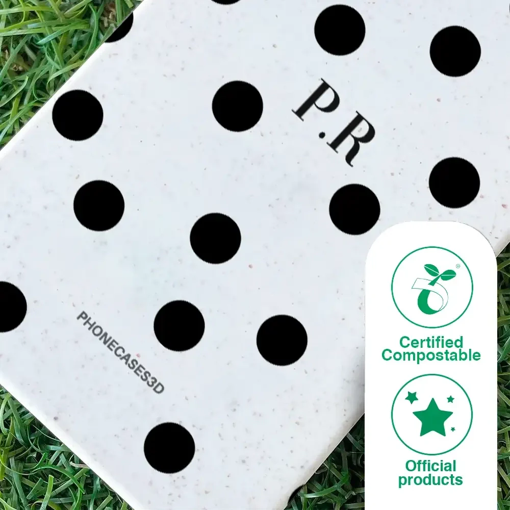 PC3D Compostable Phone Case Design Mono Dots + Initials - Image 50