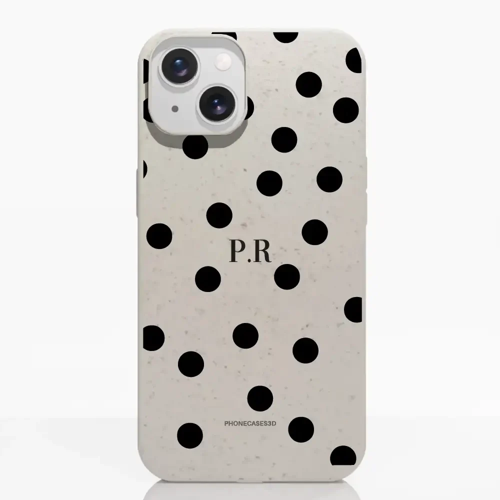 PC3D Compostable Phone Case Design Mono Dots + Initials - Image 7