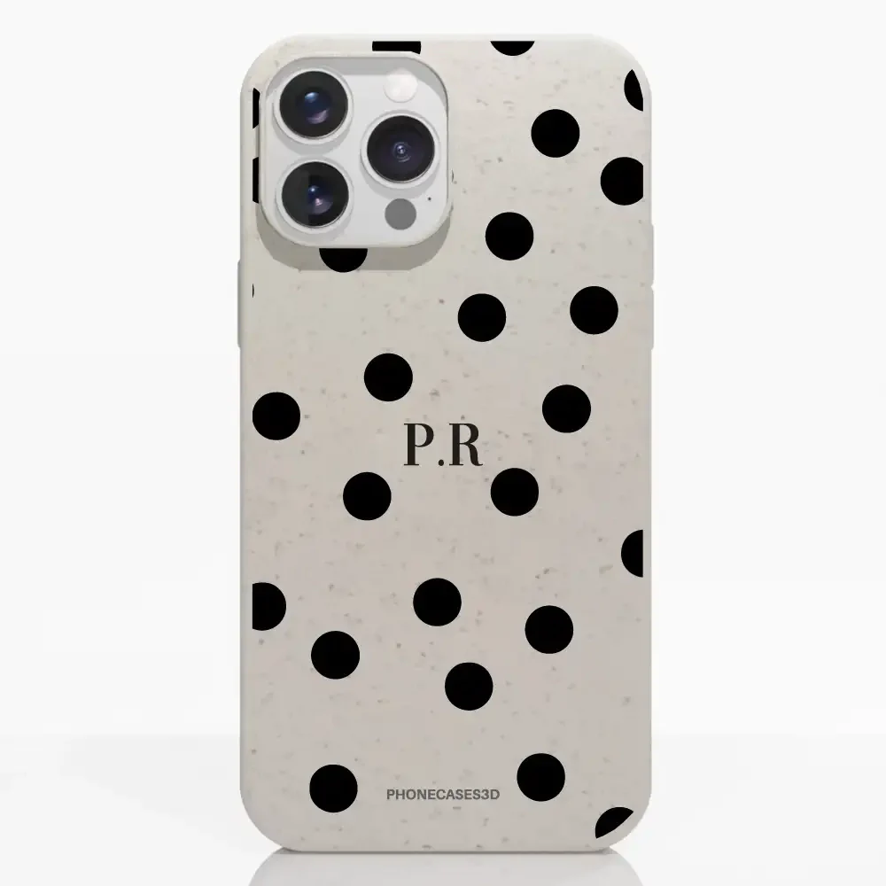 PC3D Compostable Phone Case Design Mono Dots + Initials - Image 9