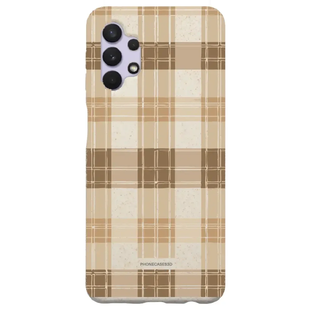 PC3D Compostable Phone Case Design with Brown Gingham Pattern - Image 38