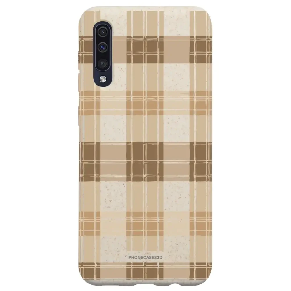 PC3D Compostable Phone Case Design with Brown Gingham Pattern - Image 39