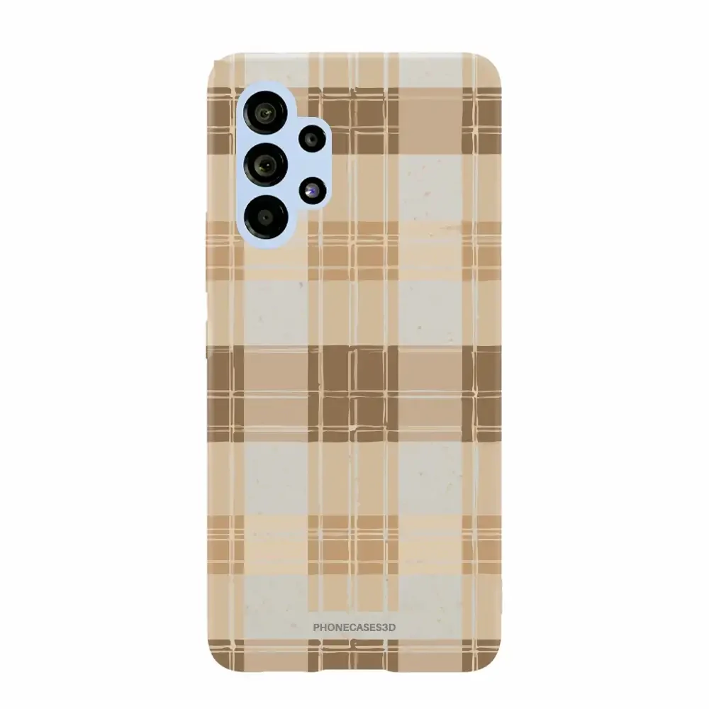 PC3D Compostable Phone Case Design with Brown Gingham Pattern - Image 42