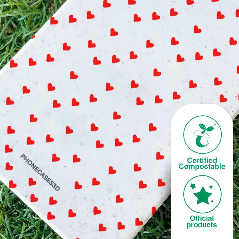 PC3D Compostable Phone Case Heart Pattern - Image 50