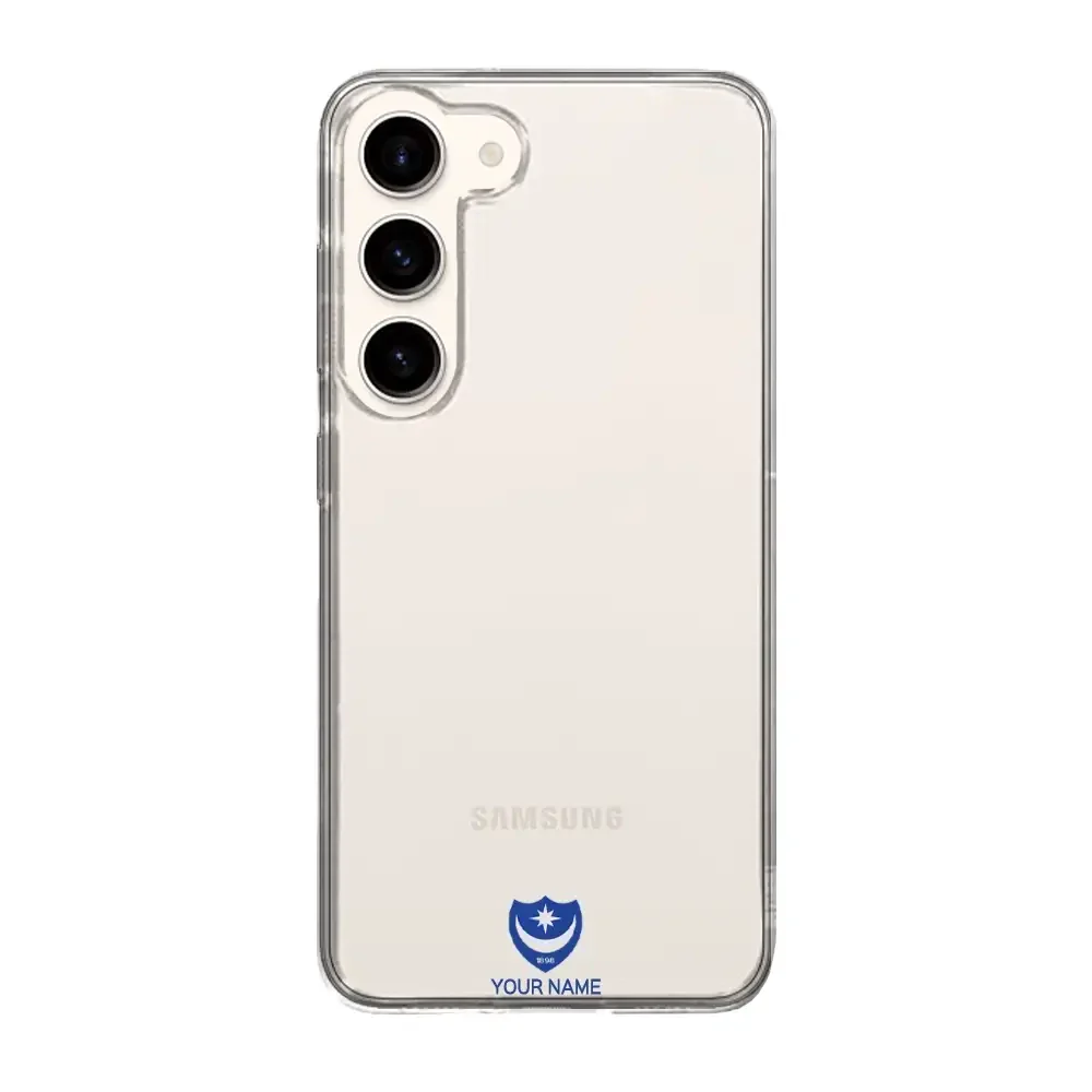 Portsmouth FC Official Clear Phone Case Design 35 + Name - Image 26