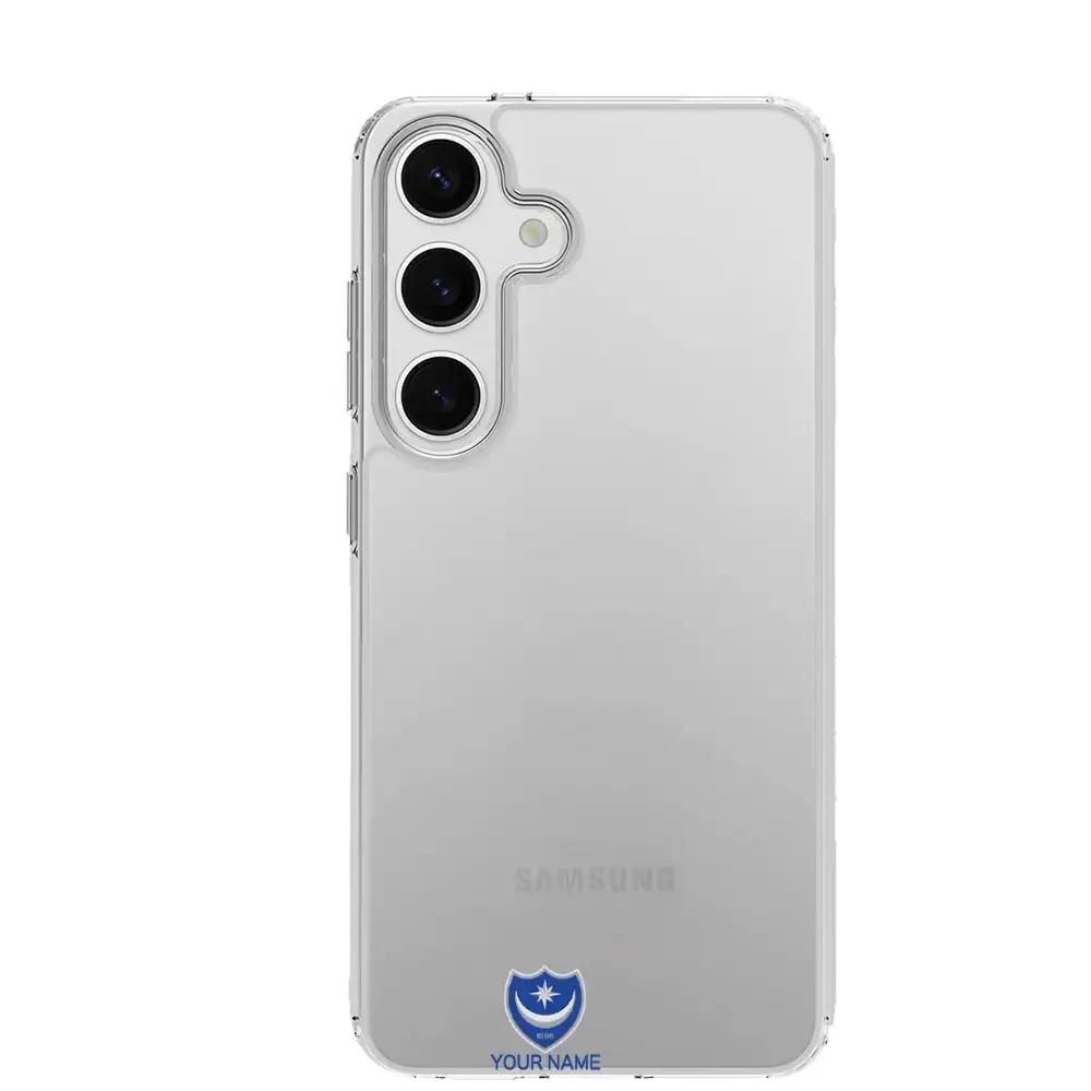 Portsmouth FC Official Clear Phone Case Design 35 + Name - Image 29